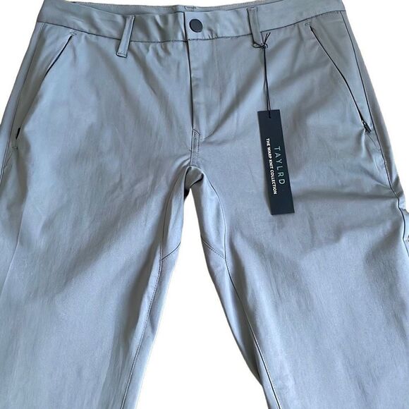 NWT Taylrd Gray Warp Knit Pants/Slacks - Size 32x30 - Picture 6 of 15